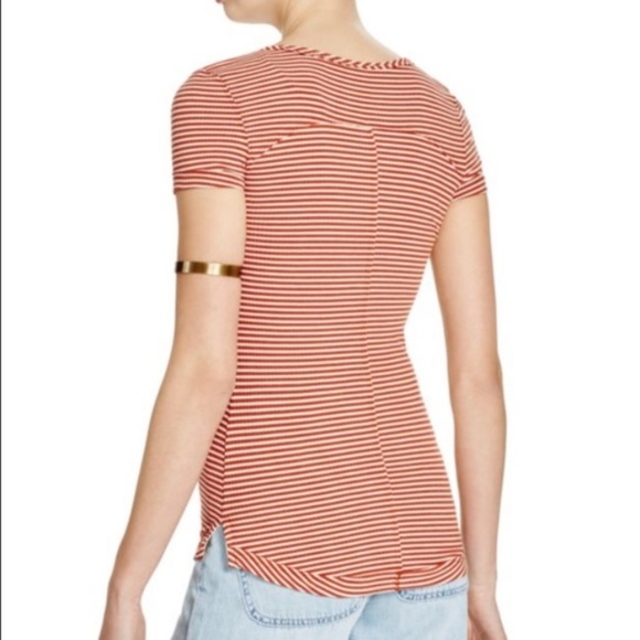 NWT Free People Frenchie Striped Cutout Blouse - Picture 3 of 8